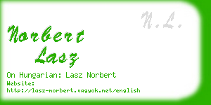 norbert lasz business card